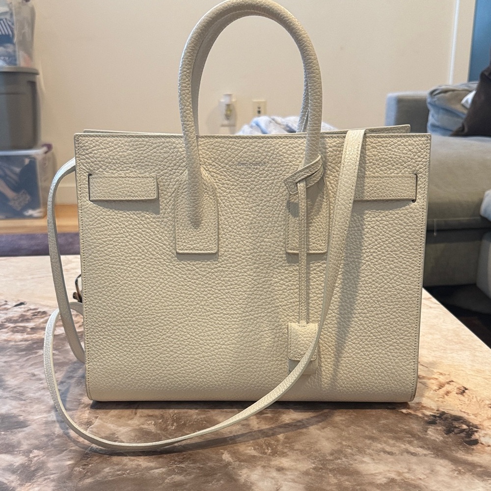 YSL Saint Laurent Calfskin Sac De Jour Small Tote